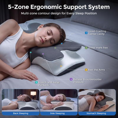 Lumora Ergonomic Butterfly Pillow