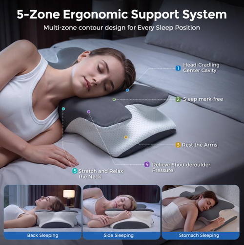 Lumora Ergonomic Butterfly Pillow