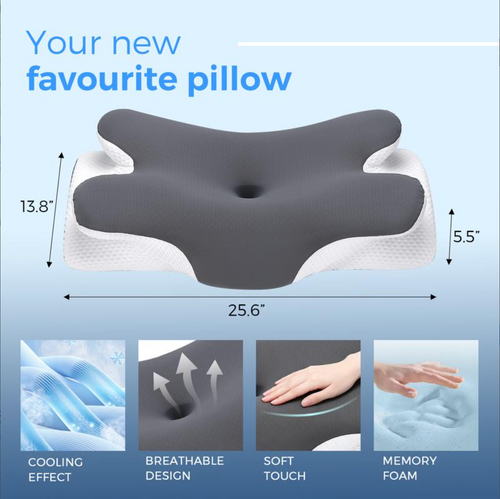 Lumora Ergonomic Butterfly Pillow