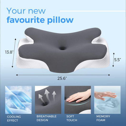 Lumora Ergonomic Butterfly Pillow